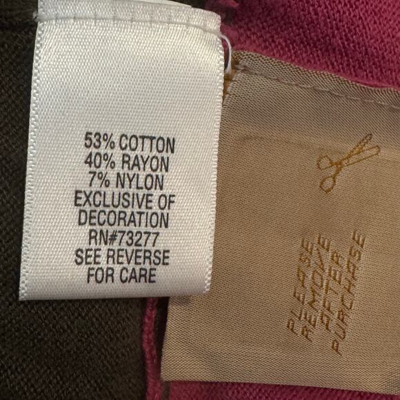 Simply Vera Wang Size Small Pink Lace Cardigan  Mother of Pearl Buttons  Y2K - Picture 6 of 11